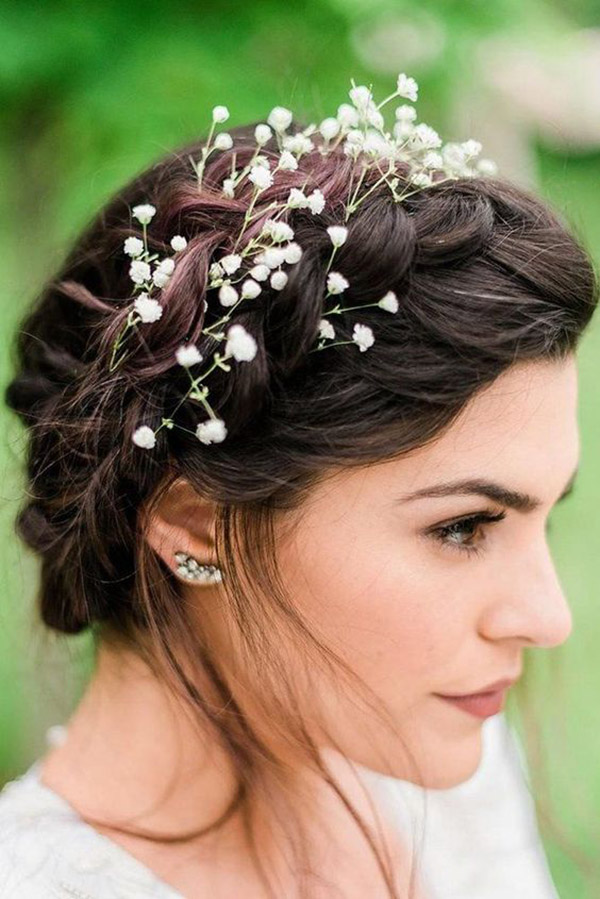 Braid Crown Bridal Hairstyle and Flower Girl Crowns